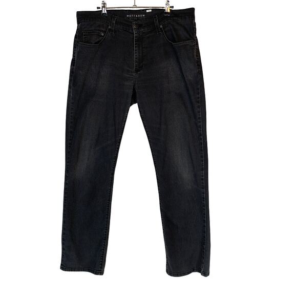 Mott & Bow Slim Fit Jeans Men’s Waist 36 Black Gray Stretch Casual Denim - Picture 1 of 9